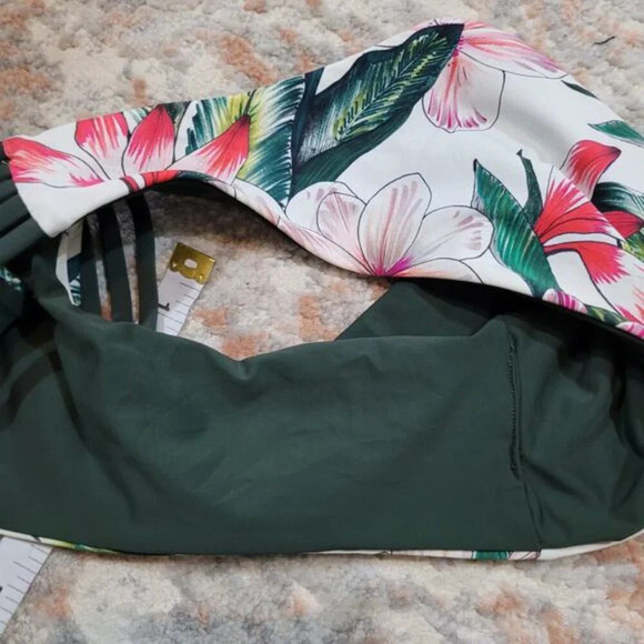 Tinibikini Tropical Green and Pink Floral‎ Bikini - Small / Medium - Picture 10 of 11